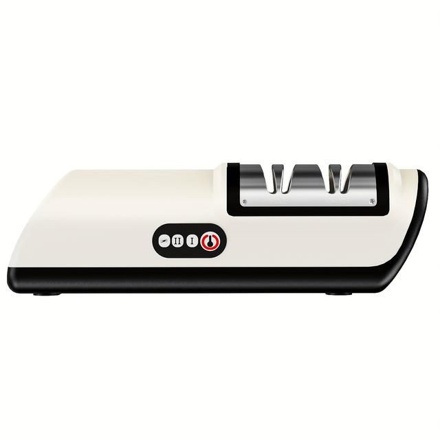 TEMU Професійна електрична точилка для ножів, 2-етапна, для різних кухонних ножів, швидке заточування та полірування, кухонний інструмент