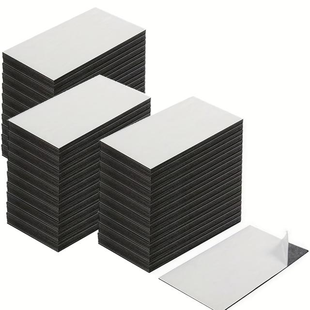 TEMU Fogli Magnetici con Adesivo - 80 Pezzi 2 x 3,5 Pollici 50 x 89 mm - Fogli Magnetici Flessibili con Autoadesivo - Carta Magnetica Adesiva per Foto e Immagini - Adesivi Magnetici per Creazioni