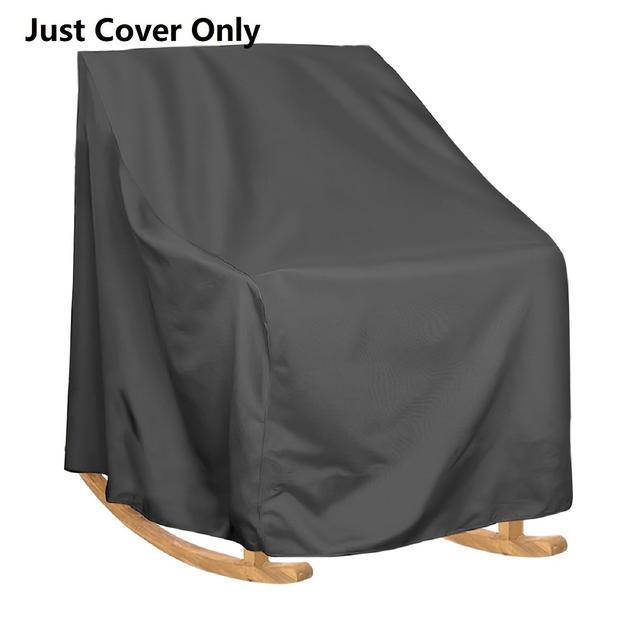 TEMU Outdoor Terrasse Einzelner Schaukelstuhl Abdeckung Allwetter Möbel Schutz