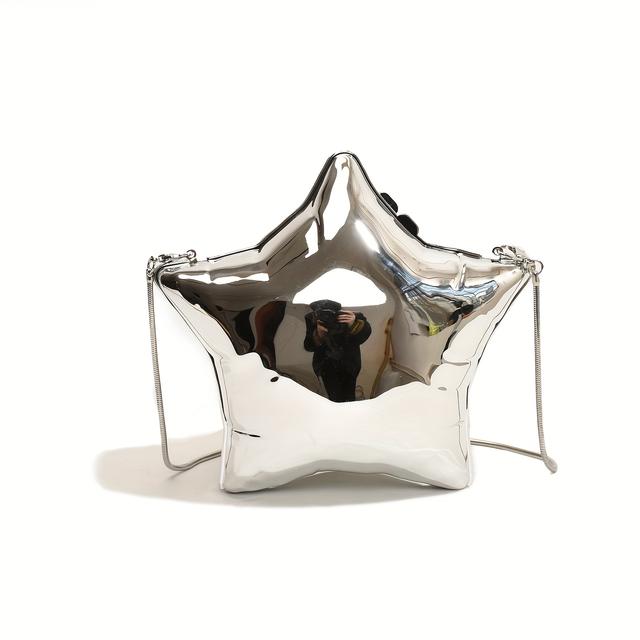 TEMU Pequeña y Bolsa de Moda de Puntas para Mujer Bolso de Noche Sólido Colorado Bolso Bandolera con Cadena Exquisita