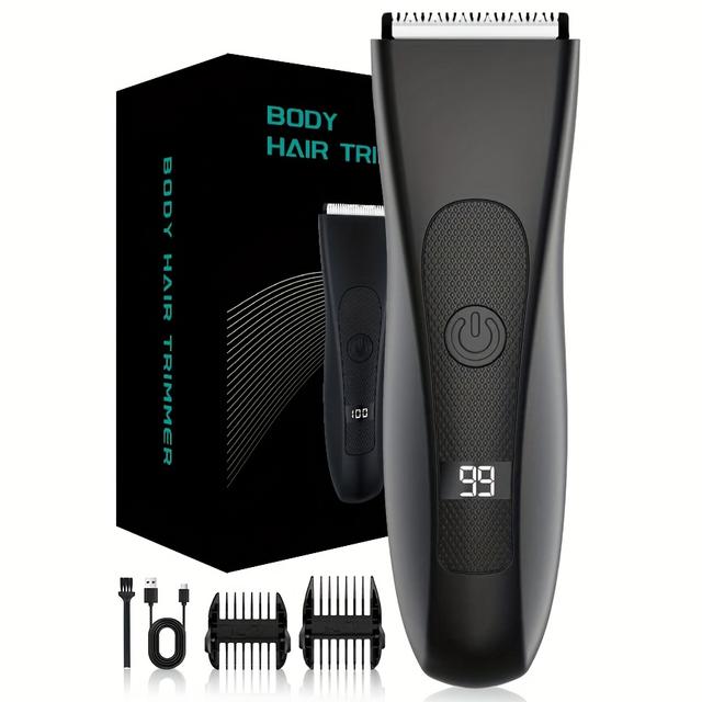 TEMU Body Hair Trimmer, Suitable For Whole Body Hair Trimming, Type-c Charging, Digital Display, Convenient And , Suitable For Personal Use Or.