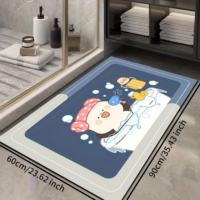 TEMU A Diatomaceous Earth Absorbent Mat For The Bathroom Entrance, Designed To Be Non-slip And Suitable For Use In Restrooms