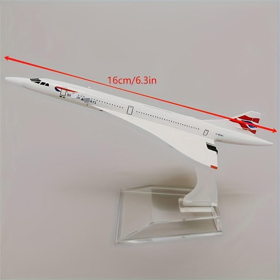 TEMU 16.0cm Airplane Model With Transparent Display Stand, Suitable For Collecting And Gifting As A Desktop Decoration Or Aviation Enthusiast's Present