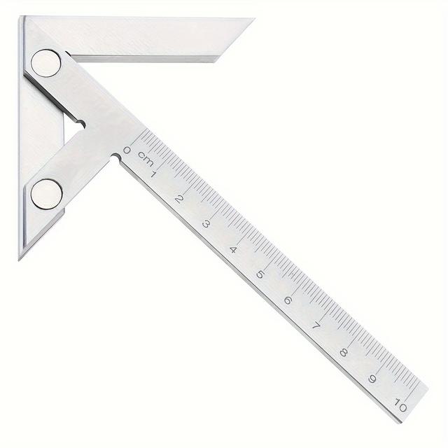 TEMU ePathChina Holzbearbeitung Quadrat Lineal, Mittenfinder Werkzeug für Zimmerei, Edelstahl 45/90 Grad Winkel Lineal, Präzisionsmarkierung , Handwerker Layoutlehre ohne oder Batterie
