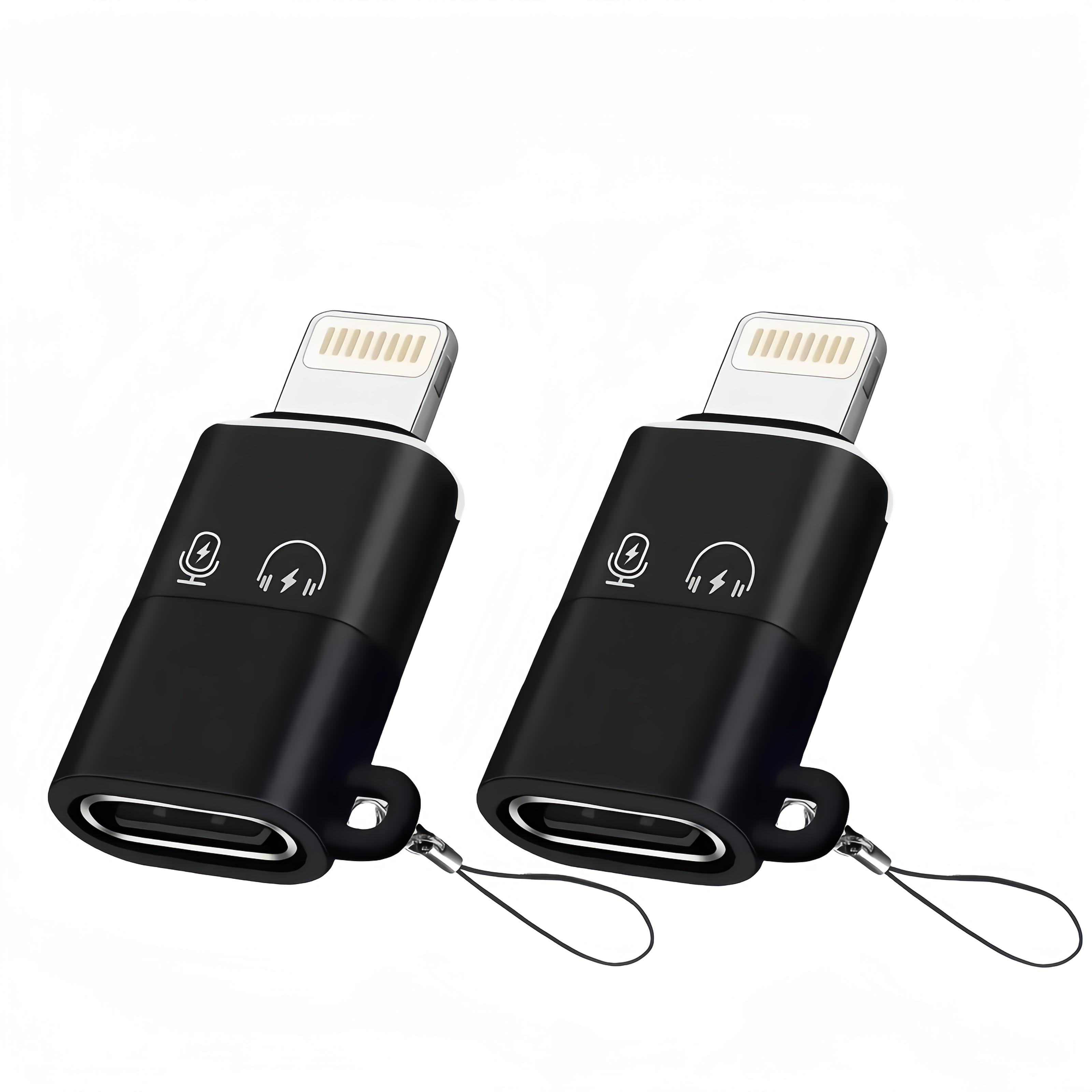 TEMU A 2-in-1 Lightning Adapter With A Portable Lanyard To Prevent Loss, Handling Charging And Data Transfer, Making It A Great Companion For Iphone Devices