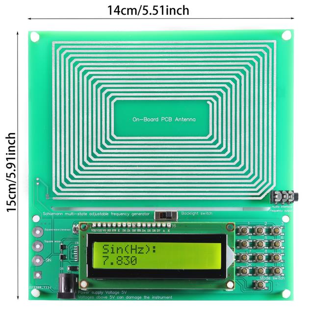 TEMU . verstellbarer Schumann--Generator – Ultraniedrigfrequenz-Pulswelle 0,001 Hz–200 kHz, USB-Stromversorgung, präziser DDS- zur Verbesserung der Audio- Videoqualität