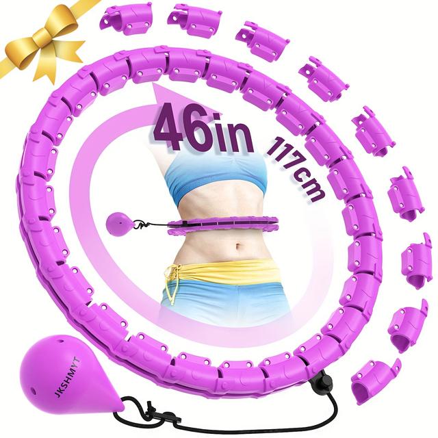 TEMU 46 Inch Circle 117cm, 360°rotation Slim Waist Sculpting, 24 Sections Adjustable Weights, Women's Beginner Waist And Abdominal Machine