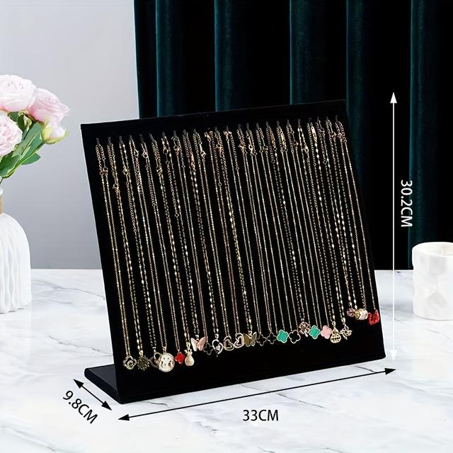 TEMU An Elegant Flannel Necklace And Bracelet Display Stand, Jewelry Hanger, And Necklace Board For Jewelry Display And Storage Props, Jewelry Towers