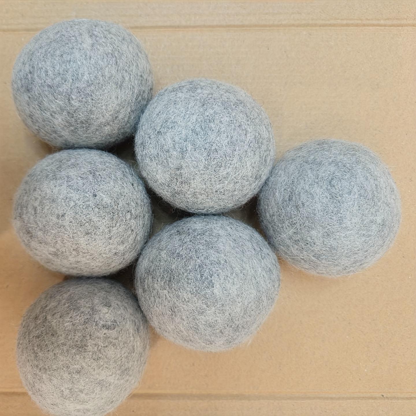 TEMU 6-count Light Gray Drying Balls – Reusable Natural Fabric Softener, Gentle Drying Balls, Dryer Balls For Laundry, Shorten Drying Time And Reduce Wrinkles
