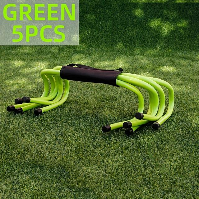 TEMU 5pcs Soccer Training Fixed Hurdle Barrier Set, Agility And Obstacle Training Hurdles For Soccer And Basketball, Sports Training Equipment For Jumping And