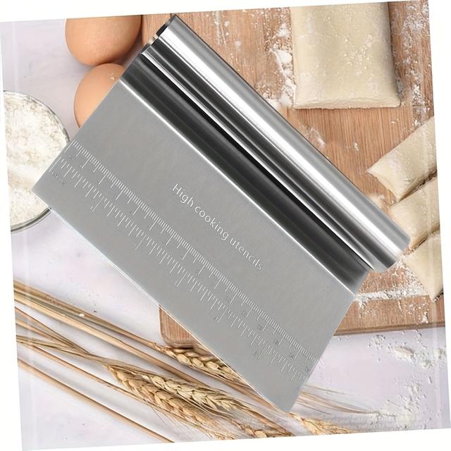 TEMU Stainless Steel Cutter | Thickened With Scale, Ideal For Bread, Pasta, And Candy Cutting
