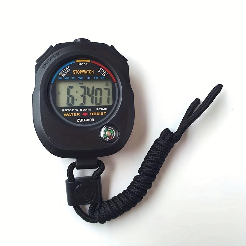 TEMU Electronic Stopwatch Timer, Large Display With Date Time And Alarm Function,suitable For Sports Fitness And Referees