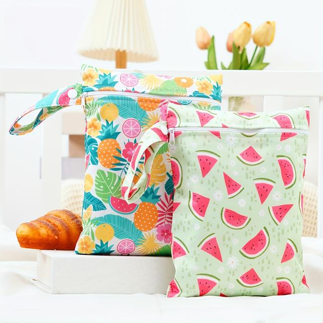 TEMU Set Of 2 Storage Bags For Summer Swimming, Suitable For Wet And Dry Items, Gym Clothes, And As A Diaper Bag For Moms