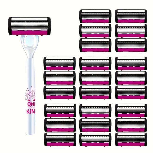 TEMU Manual Razor, Women's Hair Remover, Double-layer Soap To Protect Skin, Women's Bikini Hair Remover, Facial And Body Hair Removal Tool