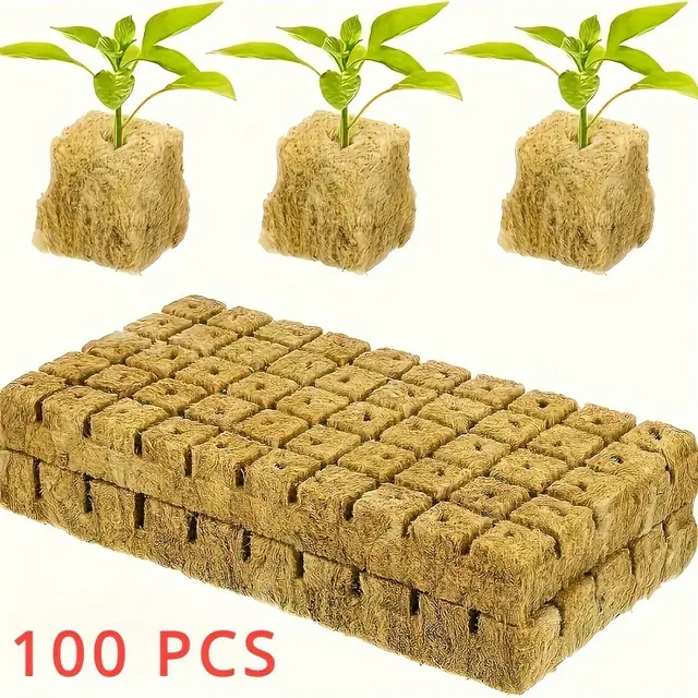 TEMU 100pcs Of Soilless Seedling Cubes, Each Measuring 1 Inch On All Sides, Ideal For Planting And Gardening Supplies