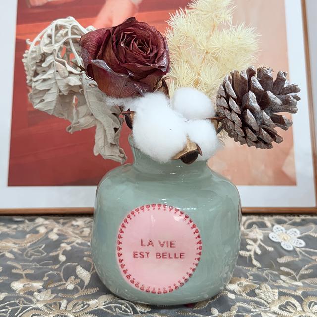 TEMU 1 vase en céramique coloré créatif peint à | Style bohème, ronde, idéal pour la décoration intérieure et la hydroponique, design vert et rose