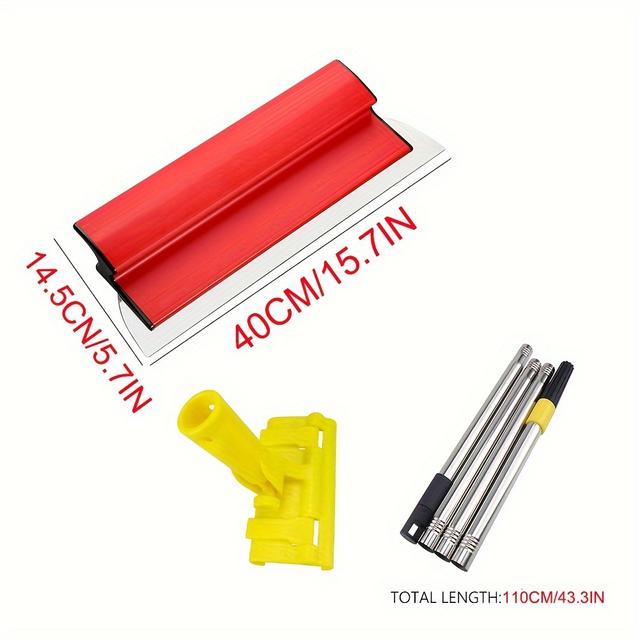 TEMU 25/45cm Stainless Steel Spatula Scraper With Handle, Metal And Plastic Material