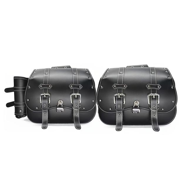 TEMU 1 Pair Motorcycle Saddlebags, Hanging Bags, Large Capacity Motorcycle Saddlebags, Pu Leather Motorcycle Luggage Bags, Universal Motorcycle Accessories