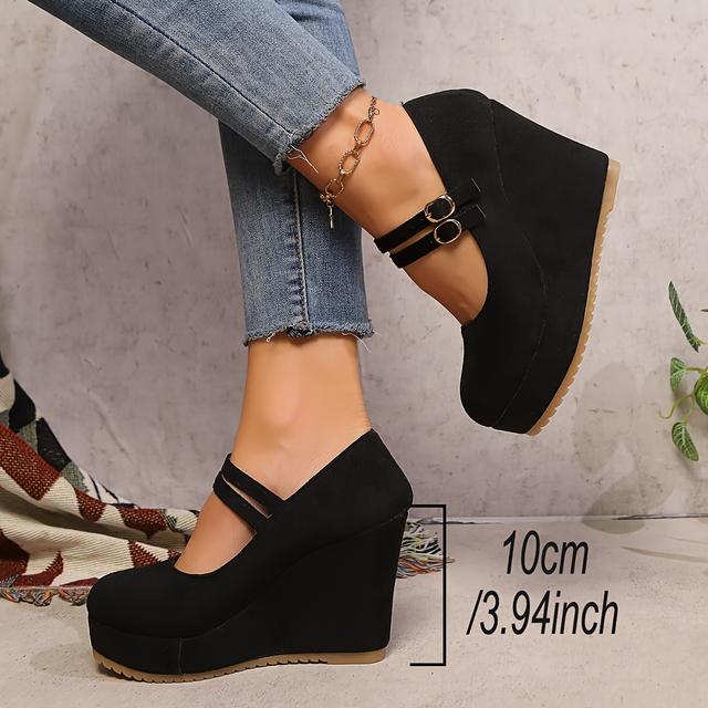 TEMU New Women's Stylish High-heeled Platform Shoes With A End And A Strap, Wear And Versatile Pairing!, Women Shoes