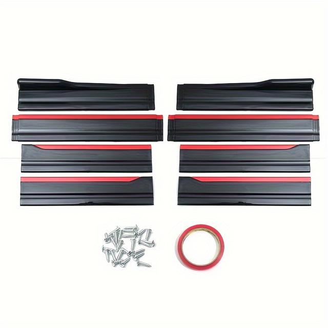 TEMU Vibrant , & Skirt Extensions - 2m, Anti-collision Car Body Kit For Sporty Look