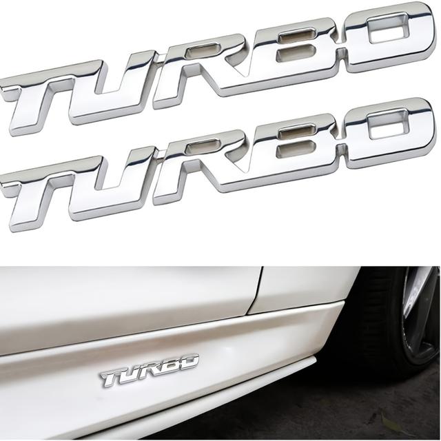 TEMU 2 szt. Emblemat Samochodowy Turbo Letter - 3D Metalowa Odznaka na Masce, Drzwiach i Zderzakach | Wodoodporne Akcesoria Zewnętrzne | Design Turbiny z Stopu Cynku | Pasuje do Wszystkich Modeli