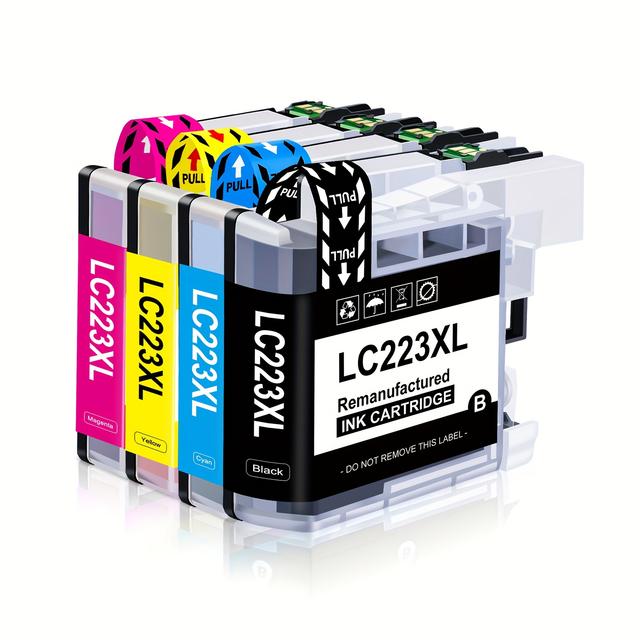 TEMU Lc223 Xl Printer Cartridges Compatible For Brother Lc223 Xl Cartridges For Brother Mfc J5320dw J4420dw J4620dw J480dw J5620dw J5720dw J680dw J4625dw J880dw J5625dw Dcp J4120dw J562dw (4er-pack)