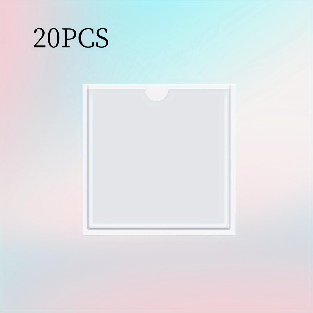 TEMU 20pcs Self-adhesive Planner Pockets - Clear Vinyl Index Card Holders For Notebooks, Journals & Office Organization - Horizontal & Vertical Styles