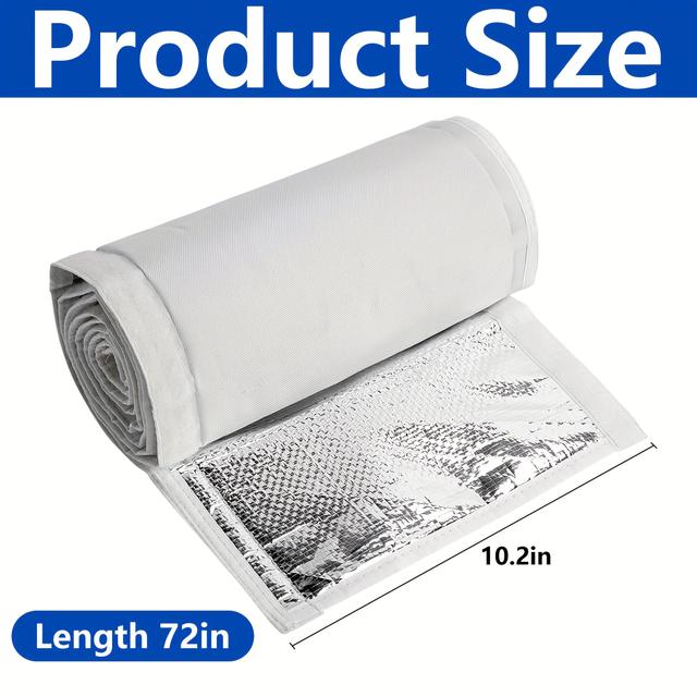 TEMU 1pc Of 600d White Oxford Insulation Cover For Air Conditioning Pipes, Suitable For Central And Split Conditioners, Portable And