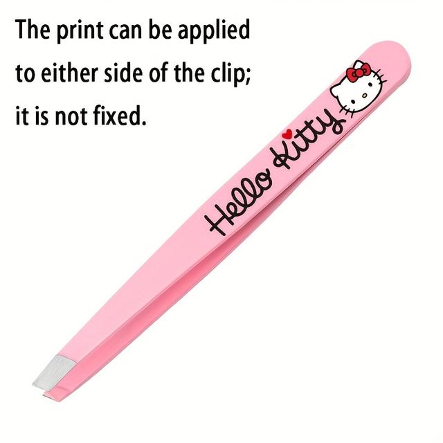 TEMU Ferramentas de Beleza Sanrio - Pinças para Sobrancelhas, Pinças Anguladas para Sobrancelhas, Pinças para Remoção de Pelos Faciais