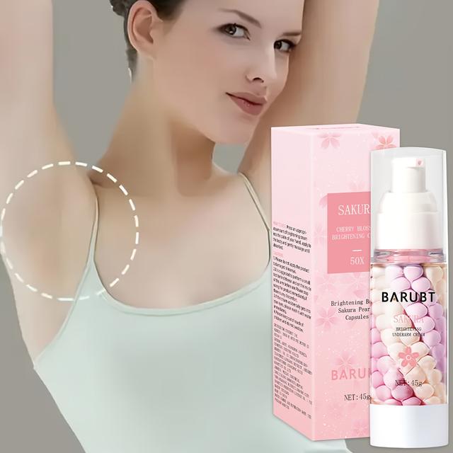 TEMU Barubt Cherry Underarm Cream 45g - Contains Urea, Evens Underarm Light Beige, Suitable For Both Men And Women's Underarm Care, Used