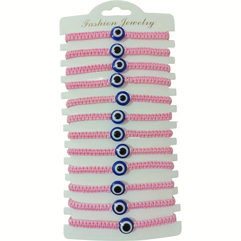 TEMU E-commerce Cross-border Evil Turkish Blue Eye Bracelet, Adjustable Woven Evil Eye Demon Eye Bracelet