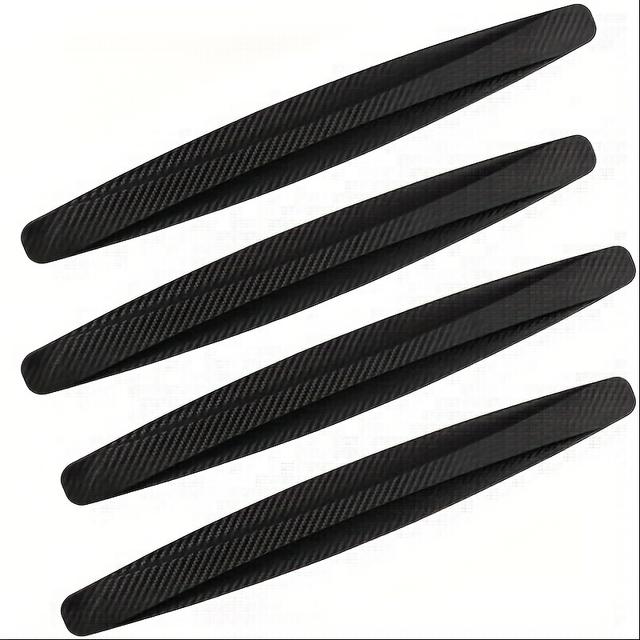 TEMU Lot de 4 Bandes de Protection en Fibre de Anti-Rayures - Garde- & Arrière en Caoutchouc, Matériau PC Durable, Accessoires de Protection Renforcés pour Véhicule, Protecteur de Voiture