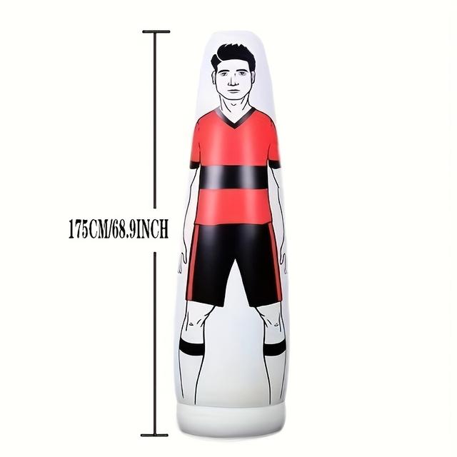 TEMU 1pc 175cm/68.9 Inch Soccer Goalkeeper Training Dummy Model Rubber Soccer Goalkeeper Air Dummy