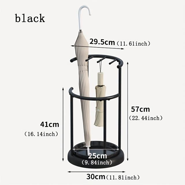 TEMU Household Umbrella Storage Rack, Umbrella Rack For Placing Umbrellas , Storage Rack For Storing Buckets, And Drainage Rack For Entering The Door