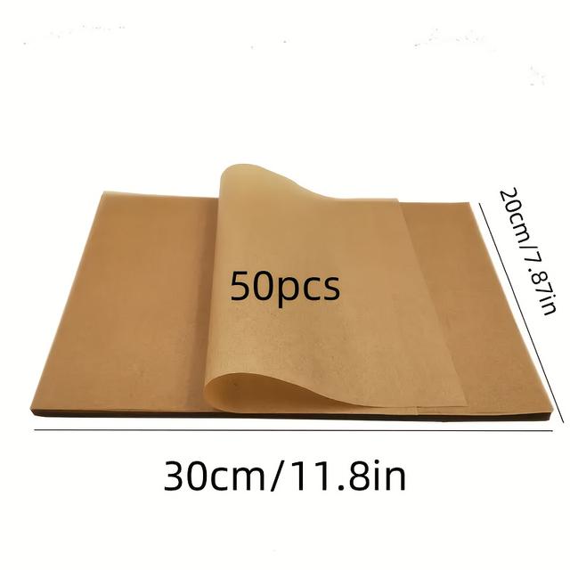 TEMU 50/100pcs 8x12 Inch Pre-cut Baking Parchment Paper, A Convenient And Quick Helper For Baking