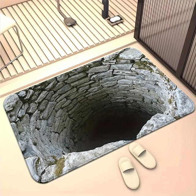 TEMU 1pc Outdoor 2dpiane Doormat, Machine Washable, Suitable For Kitchen, Bathroom, Living Room & Entryway