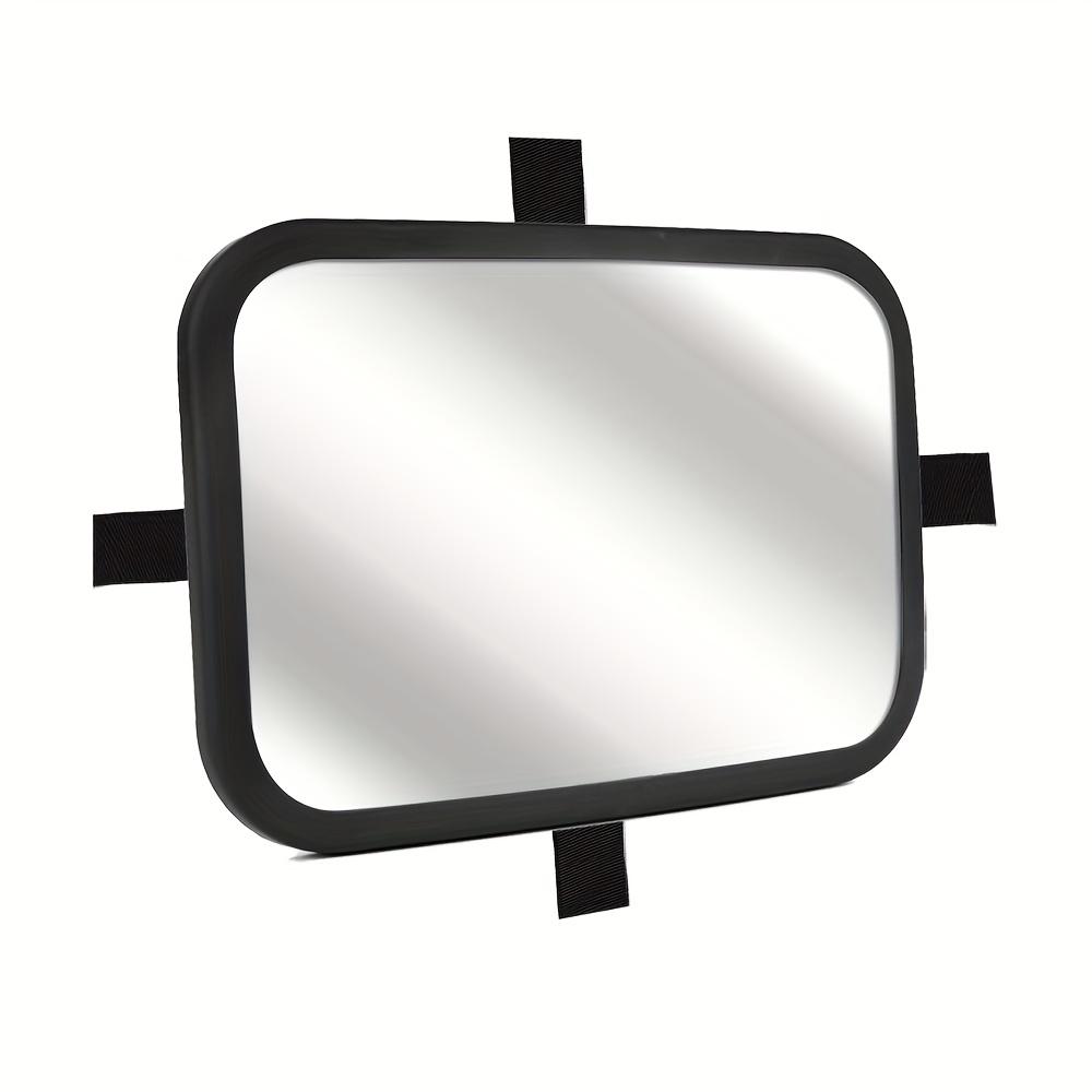 TEMU Most Stable Large Deluxe Baby Car Mirror - Premium , Ultra Hd Shatterproof Backseat Mirror, Secure & Safe For Infants (black)