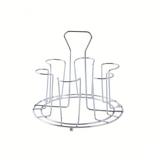 TEMU 1 soporte para vasos de acero inoxidable con estilo | Almacenamiento vertical de vasos, organizador de drenaje, escurridor de vidrio y tazas para encimera de cocina para uso doméstico y en bares