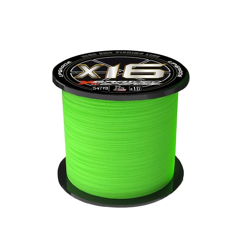 TEMU X16 High-end Fishing Line - 500m/1640yd Durable Polyethylene Pe Thread, Pure Green, Wear-resistant & Bite-resistant For Freshwater And Saltwater Fishing, Ideal Gift For