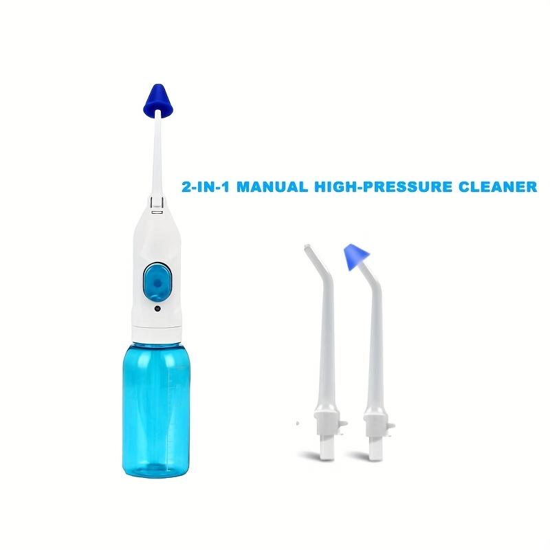 TEMU 2-in-1 Portable Oral Irrigator Water Flosser Water Toothbrush Toothpick Nasal Rinse Teeth Cleaner Water Flosser, Water Flosser With 2pcs Nozzles