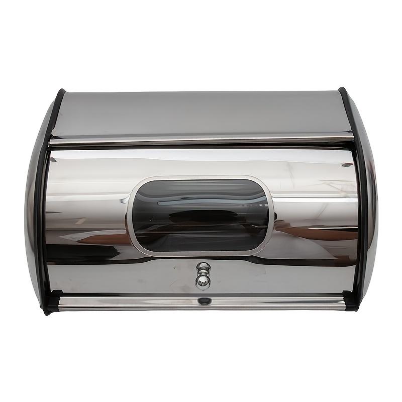 TEMU Küchenbrotbox, Metall-Trommel-förmiger Brotbehälter, Küchenaufbewahrungsorganizer, Schreibtisch-Aufbewahrungsbox