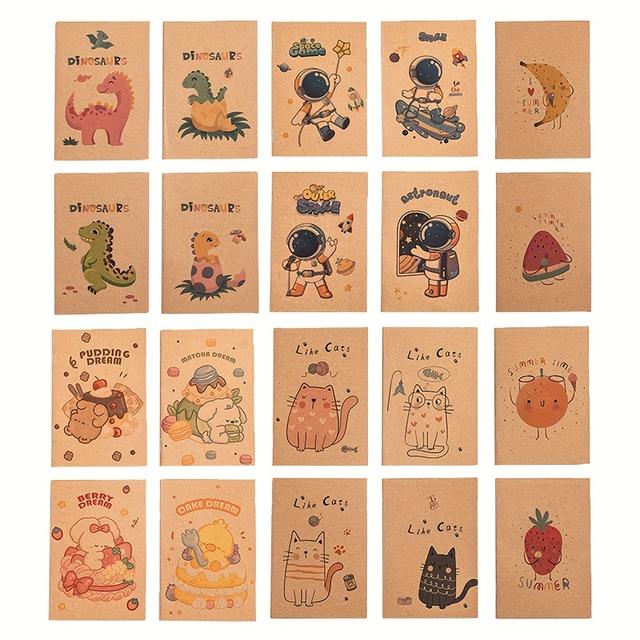 TEMU 320 Sheets, , 16 Sheets Per Book, Random Styles, Small Card Holder Pattern, Paper Notebook, Mini Portable Pocket Notepad, Book, Planner