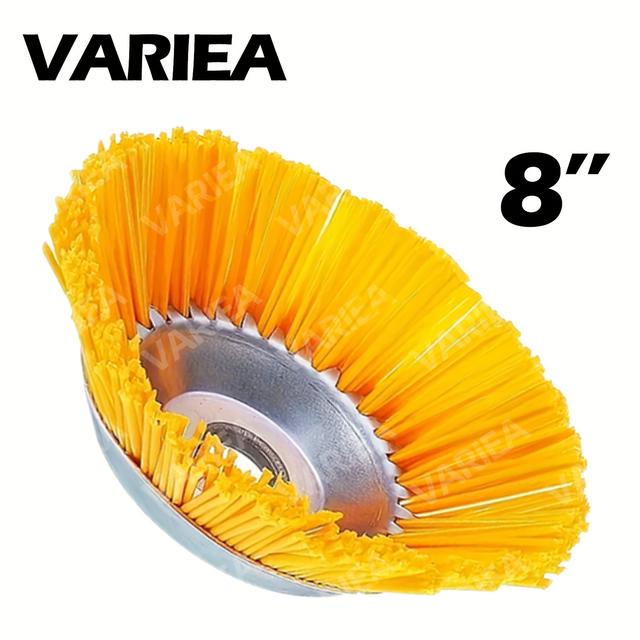 TEMU VARIEA-8- Nylon Roterande Borsthuvud för Gräsklippare, Hållbar Trädgårdsgrässtrimmer, Rostborttagare, Industriell Slippborste, Lättviktsverktygsset