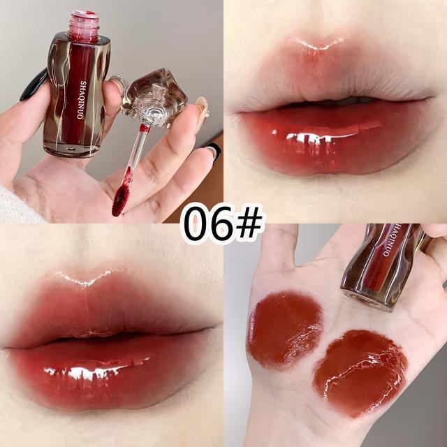 TEMU de labios con acabado espejo, de labios hidratante y humectante, labios vidriosos transparentes, gel labial con tinte y labial, regalo de San Valentín