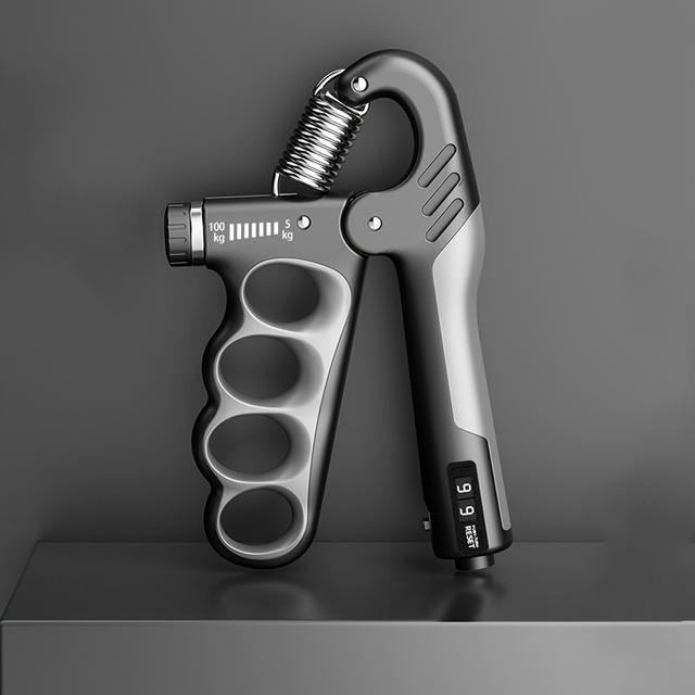 TEMU 1pc Mechanical Counting Grip , Adjustable Resistance 11-220lbs(5-100kg), For Grip Exercise, Training