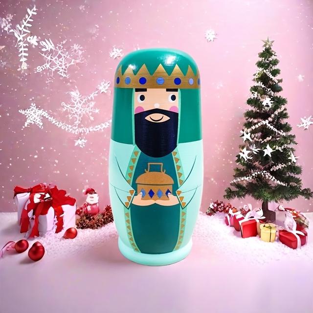 TEMU Wooden Doll Figurine Featuring A , Dolls For Christmas, Halloween, Thanksgiving, Birthdays, And Party Gifts; A Decor Creative Piece And A Handmade Educational Toy.