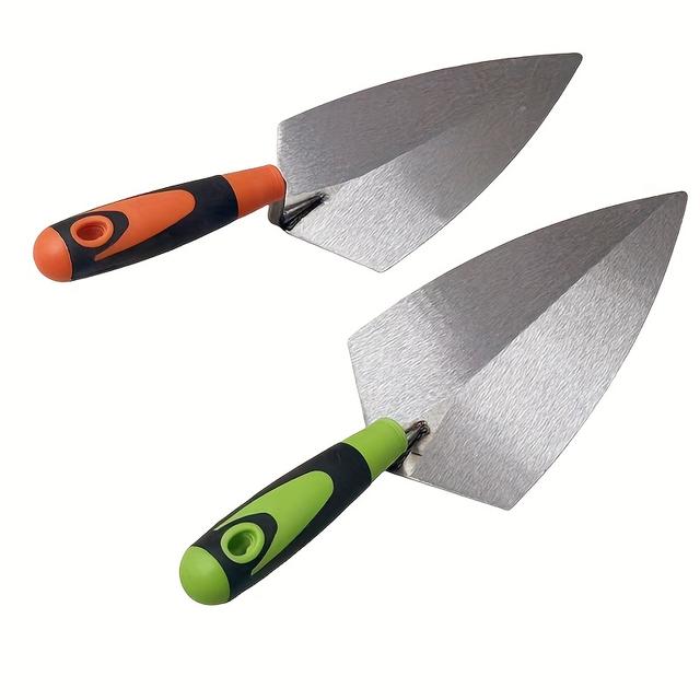 TEMU Zestaw 2 sztuk: Łopatka Murarska z Stali Węglowej, Łopatka do Cegły, Duża i Mała