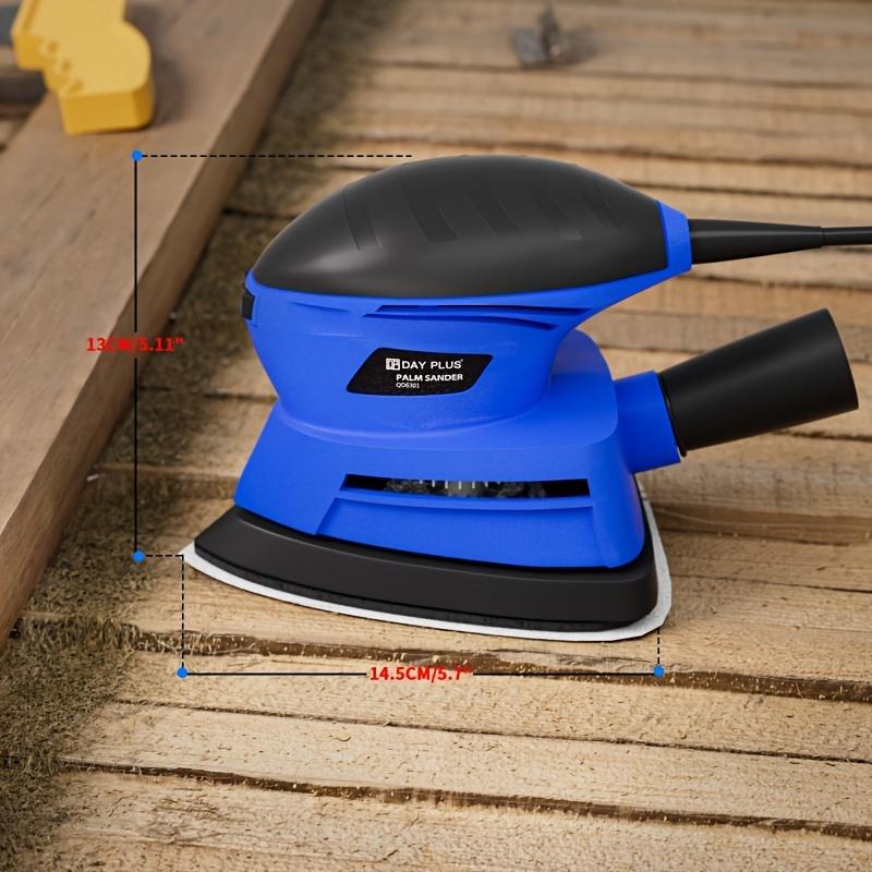 TEMU Lijadora Eléctrica para Acabado de Muebles, Lijadora Orbital Aleatoria 130W 12000RPM con Puerto de Extracción de Polvo, Diseño Compacto y Ergonómico para