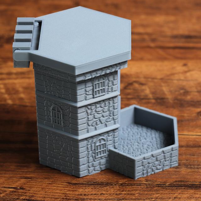 TEMU Tower - Compact Storage Solution For Dm Screens, Durable Plastic, Novelty Gaming Accessory