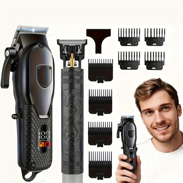 TEMU Set Of Electric Shaver And Trimmer For Men, Grooming Kit, Features Usb Charging, Perfect Gift For Birthdays, Festivals, Anniversaries For Husband, Son, Partner, Or Friend